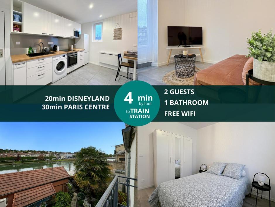 Le Cosy Lagny - Appartement Cosy Avec Balcon Vue Sur Marne Ngoại thất bức ảnh